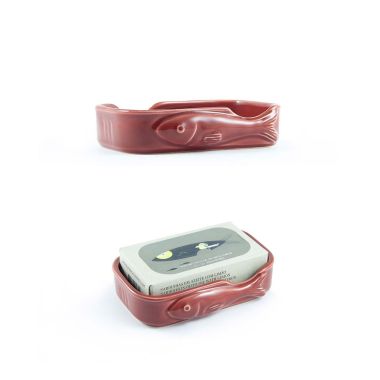 Bakje Keramiek Vis - Kleur: Bordeaux